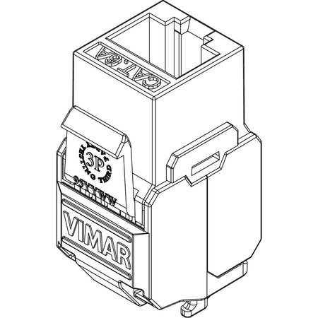 Vimar Netsafe RJ45 Connector, For 03024.E and 03303.E Patch Panels, T568A/B Universal Wiring, 8 Contacts, Insulation-Piercing Terminals — Quality Boat Parts