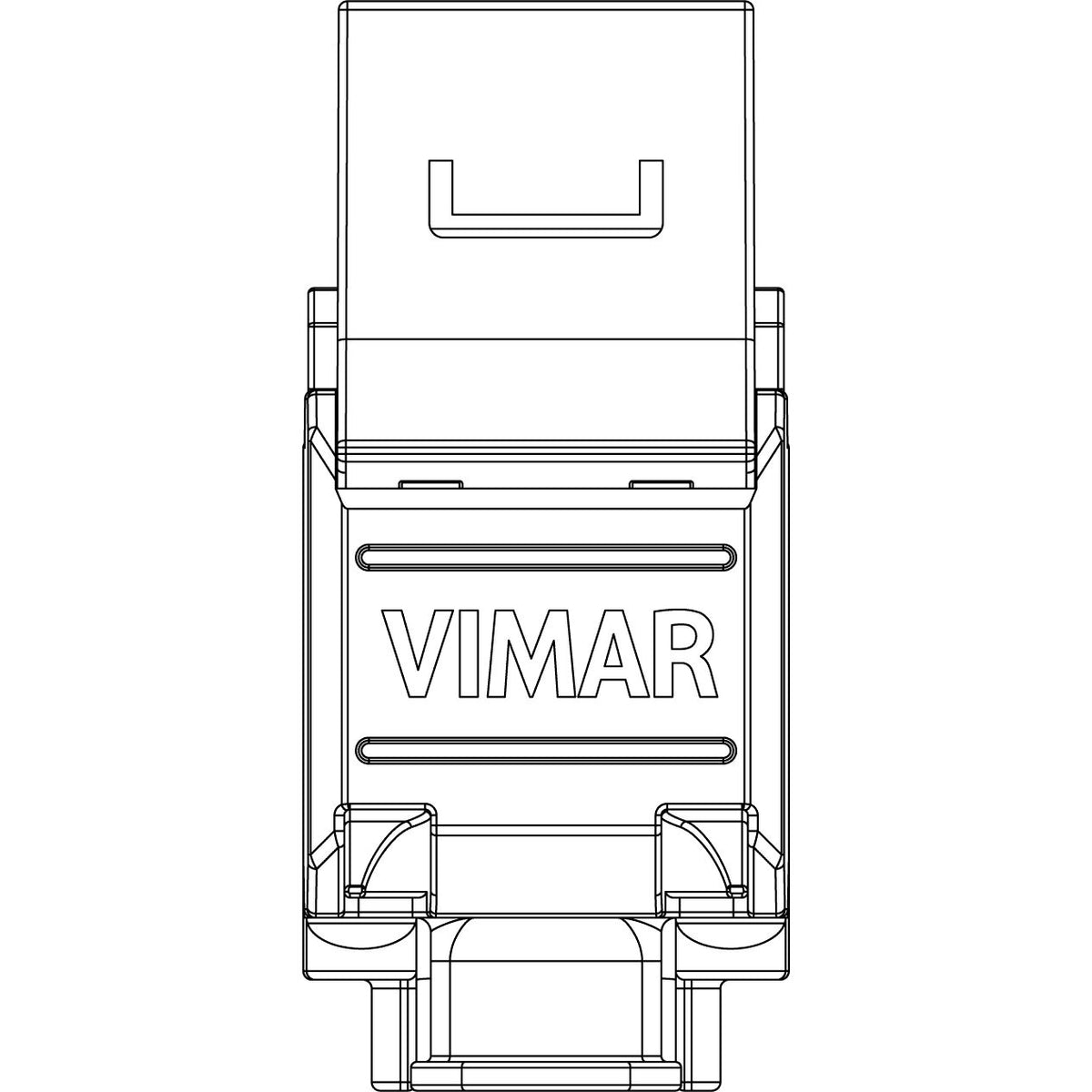 Vimar Netsafe RJ45 Connector, For 03024.E and 03303.E Patch Panels, T568A/B Universal Wiring, 8 Contacts, Insulation-Piercing Terminals — Quality Boat Parts