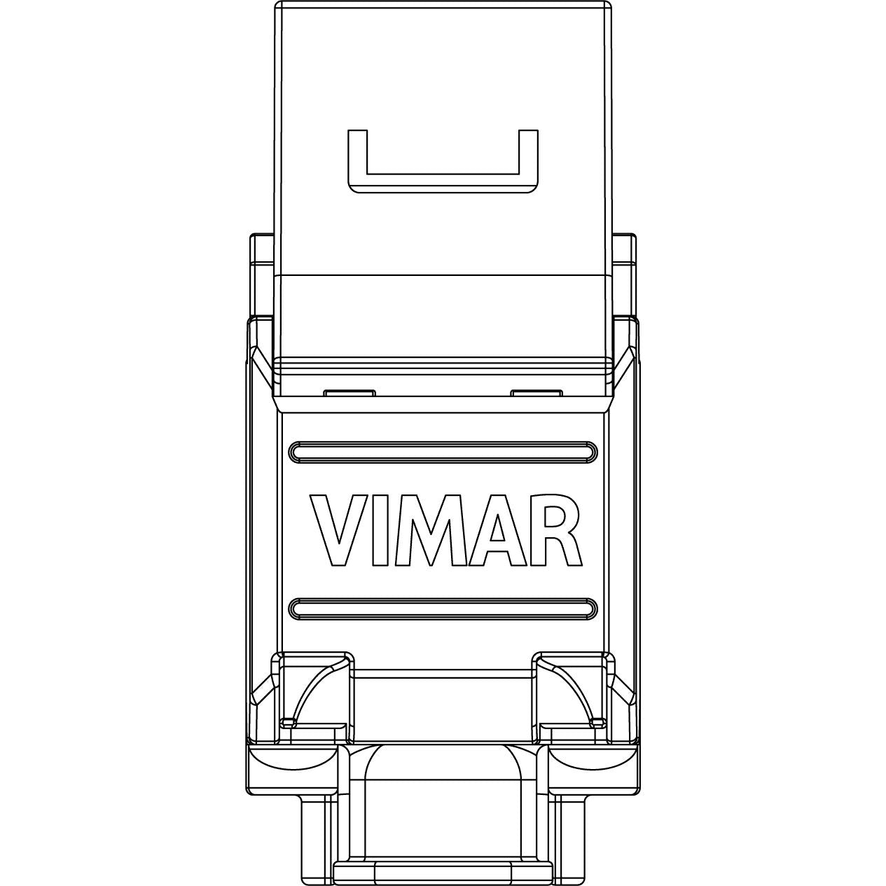 Vimar Netsafe RJ45 Connector, For 03024.E and 03303.E Patch Panels, T568A/B Universal Wiring, 8 Contacts, Insulation-Piercing Terminals — Quality Boat Parts