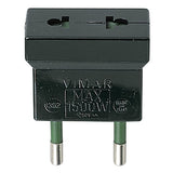 Vimar S10 Plug Adaptor, Italian Plug to USA+EU Outlet, 250V, 10A, 1500W — Quality Boat Parts