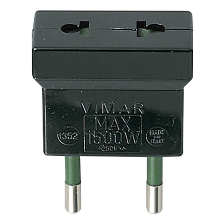 Vimar S10 Plug Adaptor, Italian Plug to USA+EU Outlet, 250V, 10A, 1500W — Quality Boat Parts