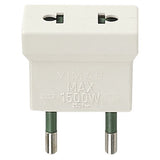 Vimar S10 Plug Adaptor, Italian Plug to USA+EU Outlet, 250V, 10A, 1500W — Quality Boat Parts