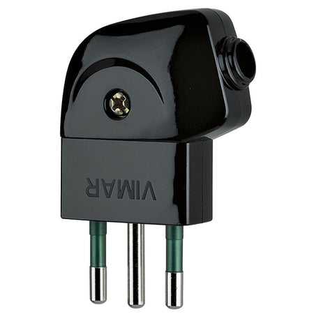 Vimar Supernova S11 2P+E 90 Degree Italian Plug, 10A, 250V, IP20, Screw Terminal — Quality Boat Parts