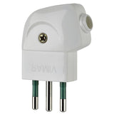 Vimar Supernova S11 2P+E 90 Degree Italian Plug, 10A, 250V, IP20, Screw Terminal — Quality Boat Parts