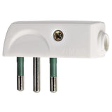 Vimar Supernova SPA11 Italian Standard Flat Plug, 2P+E, 10A, 250V, 90 Degree Cable Entry, IP20, Screwed Terminal — Quality Boat Parts