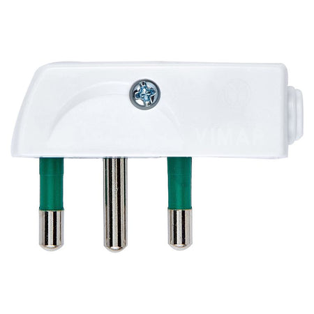 Vimar Supernova SPA17 Flat Plug, Italian Standard, 2P+E, 16A, 250V, 90 Degree Cable Entry — Quality Boat Parts