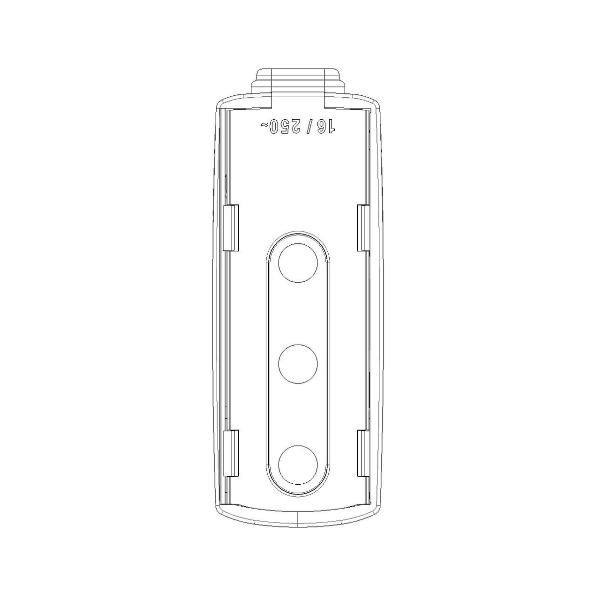 Vimar Supernova SPA17 Flat Plug, Italian Standard, 2P+E, 16A, 250V, 90 Degree Cable Entry — Quality Boat Parts