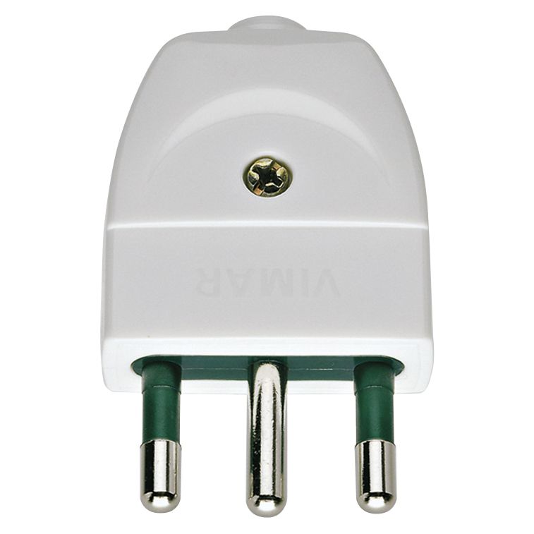 Vimar Supernova S17 2P+E Axial Plug, 16A, 250V, IP20 — Quality Boat Parts