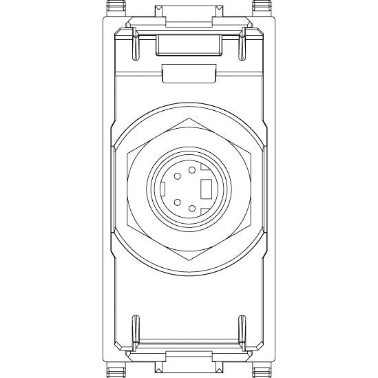 Vimar Plana S-Video Socket Connector, 4-Pin, Flush Mount, IP20 — Quality Boat Parts