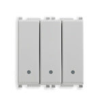 Vimar Plana Three 1P 20AX 1-Way Switches, 250V, 2-Module, Lightable, IP40 ([vimar.com][1])  [1]: https://www.vimar.com/en/int/catalog/product/index/code/14003 "Three 1P 20AX 1-way switches white - 14003 - Vimar" — Quality Boat Parts
