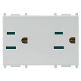 Vimar Plana 2P+E Duplex SICURY Socket Outlet, American and Saudi Arabian Standards, 15A, 127V, IP20, Flush Mount — Quality Boat Parts