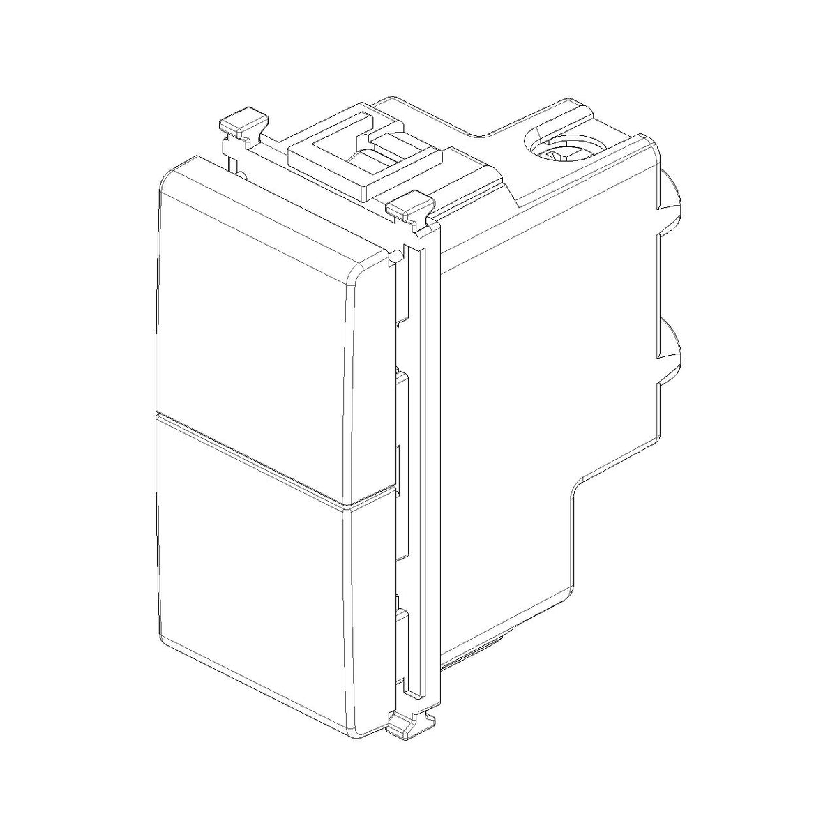 Vimar Plana Two Independent 1P NO+NO Push Buttons, 10A, 250V, IP40, Flush Mount — Quality Boat Parts