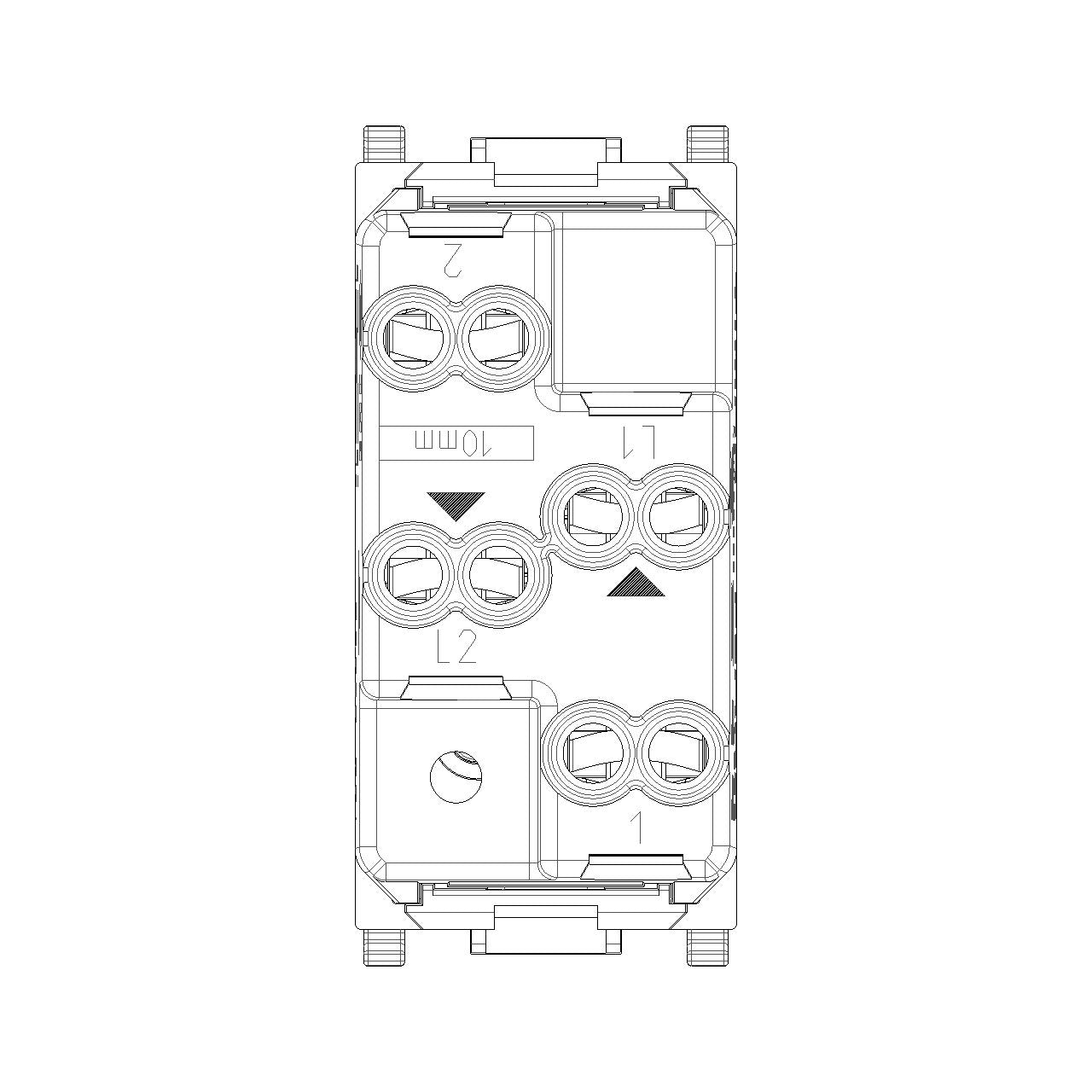 Vimar Plana Two Independent 1P NO+NO Push Buttons, 10A, 250V, IP40, Flush Mount — Quality Boat Parts