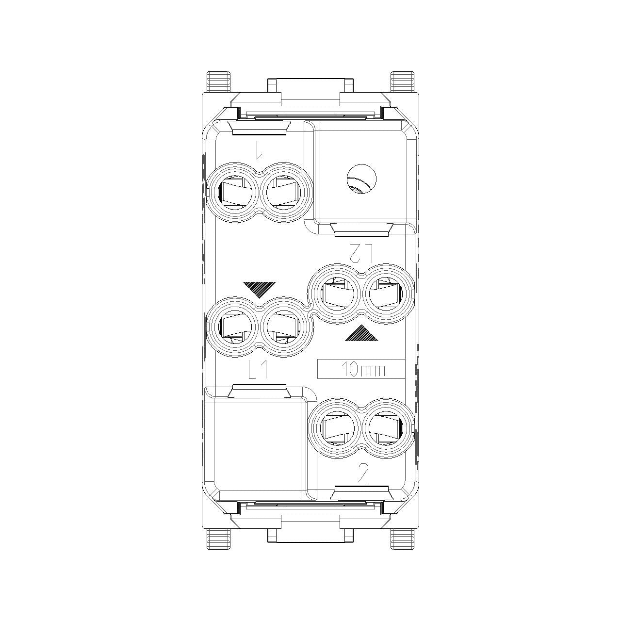 Vimar Plana Two Interlocked 1P NO+NO Push Buttons, 10A 250V, IP40 — Quality Boat Parts