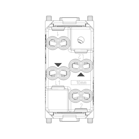 Vimar Plana Two Interlocked 1P NO+NO Push Buttons, 10A 250V, IP40 — Quality Boat Parts