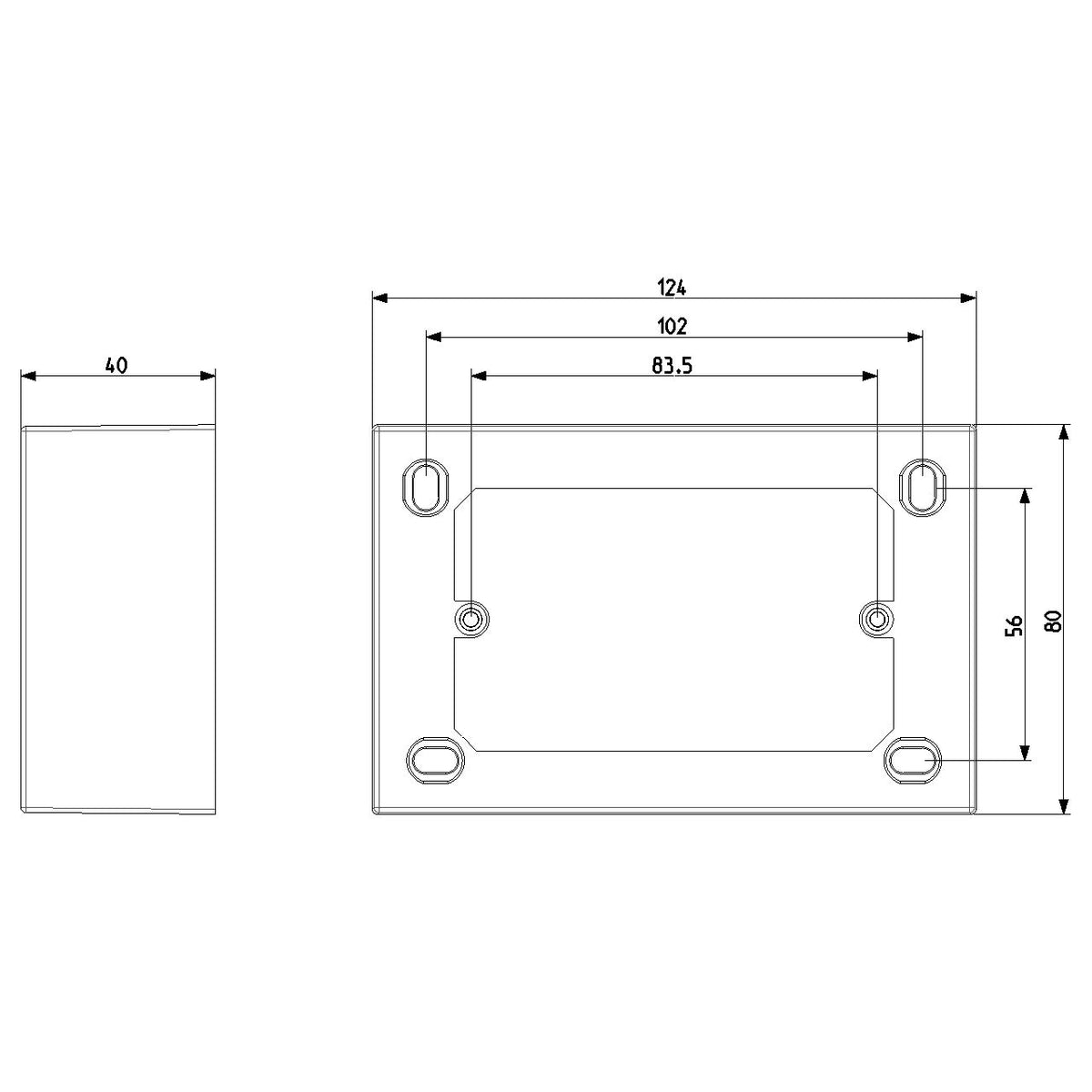 Vimar 3-Module Surface Mounting Box, For 8000, Linea and 7000, 40 mm Depth — Quality Boat Parts