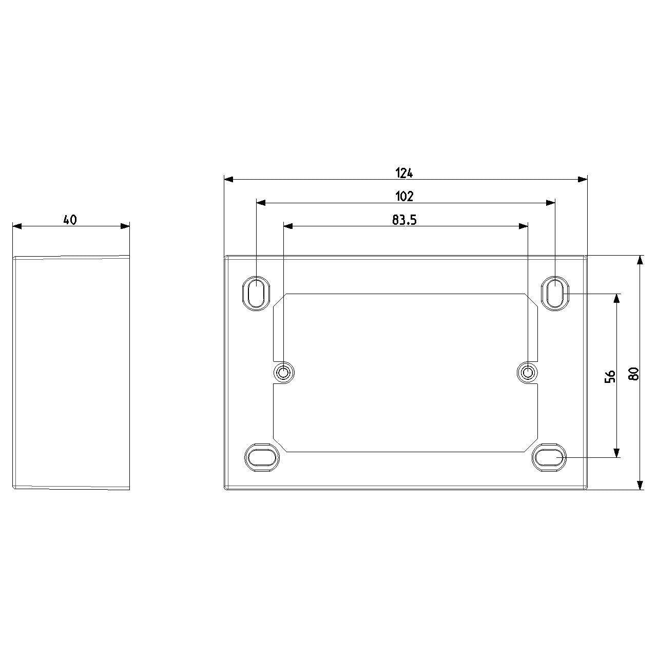 Vimar 3-Module Surface Mounting Box, For 8000, Linea and 7000, 40 mm Depth — Quality Boat Parts