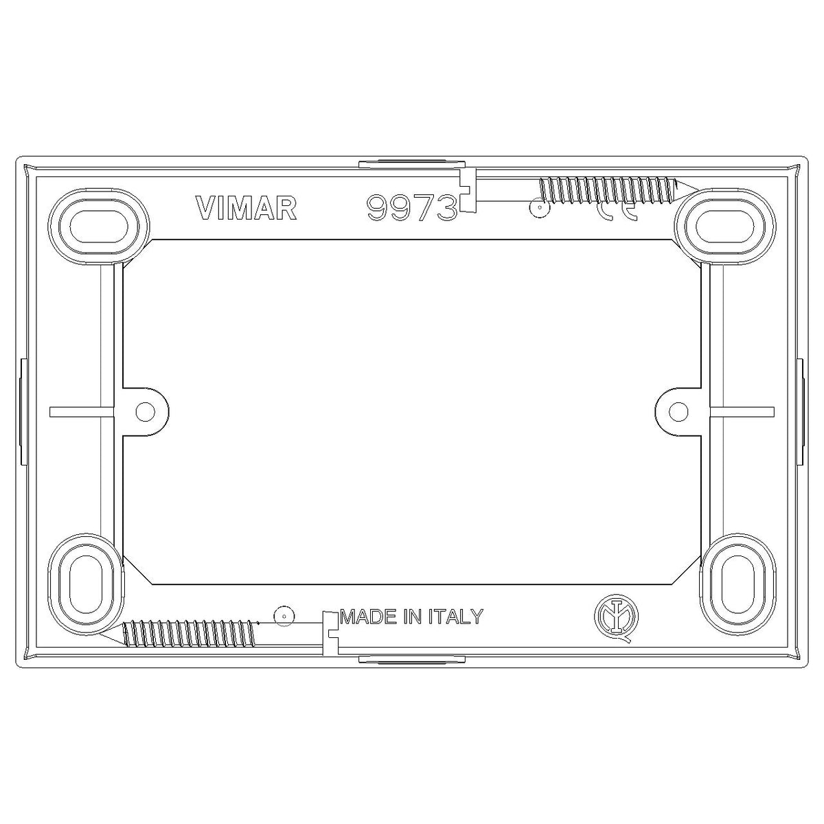 Vimar 3-Module Surface Mounting Box, For 8000, Linea and 7000, 40 mm Depth — Quality Boat Parts