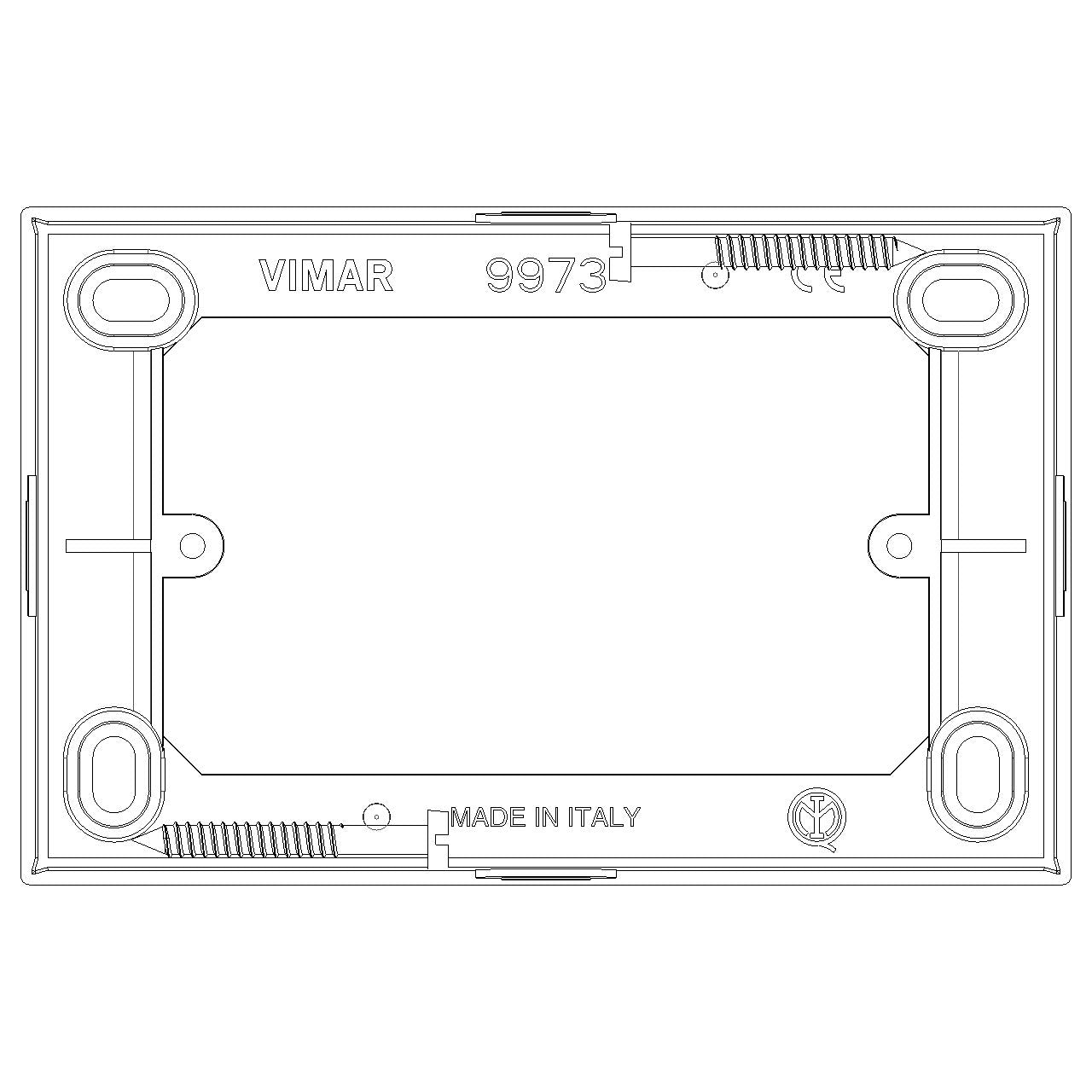 Vimar 3-Module Surface Mounting Box, For 8000, Linea and 7000, 40 mm Depth — Quality Boat Parts