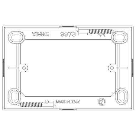 Vimar 3-Module Surface Mounting Box, For 8000, Linea and 7000, 40 mm Depth — Quality Boat Parts