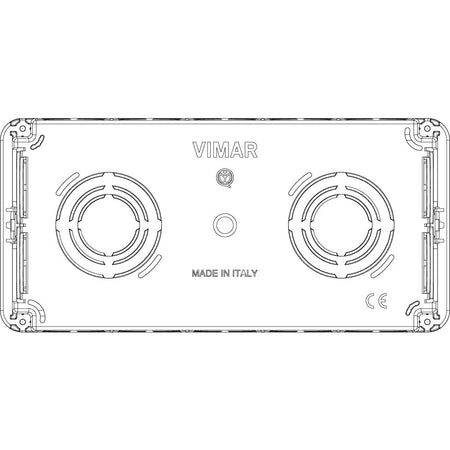 Vimar 5-Module Flush Mounting Box, For Masonry Walls, 20/25 mm Tube, 16 Inlets, Halogen-Free Plastic — Quality Boat Parts