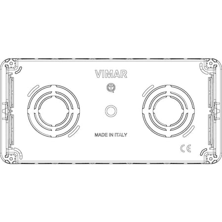 Vimar 5-Module Flush Mounting Box, For Masonry Walls, 20/25 mm Tube, 16 Inlets, Halogen-Free Plastic — Quality Boat Parts
