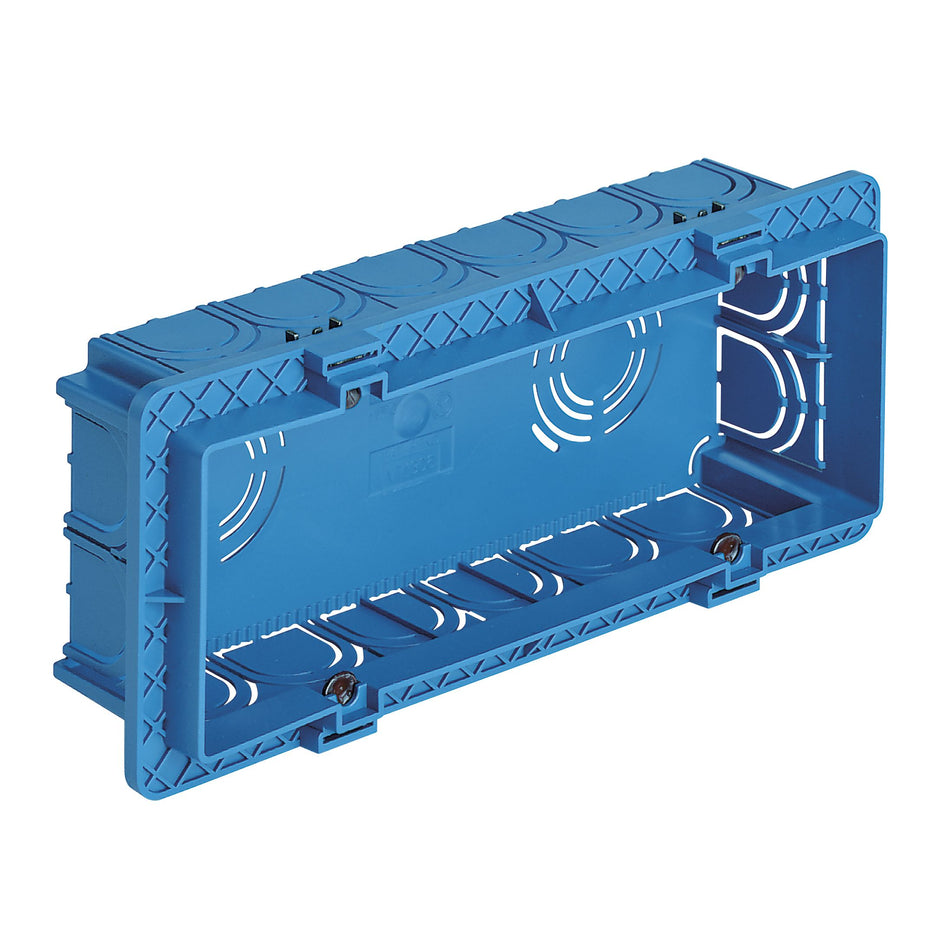 Vimar 6-7 Module Flush Mounting Box, For Masonry Walls, 9 Knockouts for 20/25 mm Tubes, Halogen-Free Plastic, IP00 — Quality Boat Parts