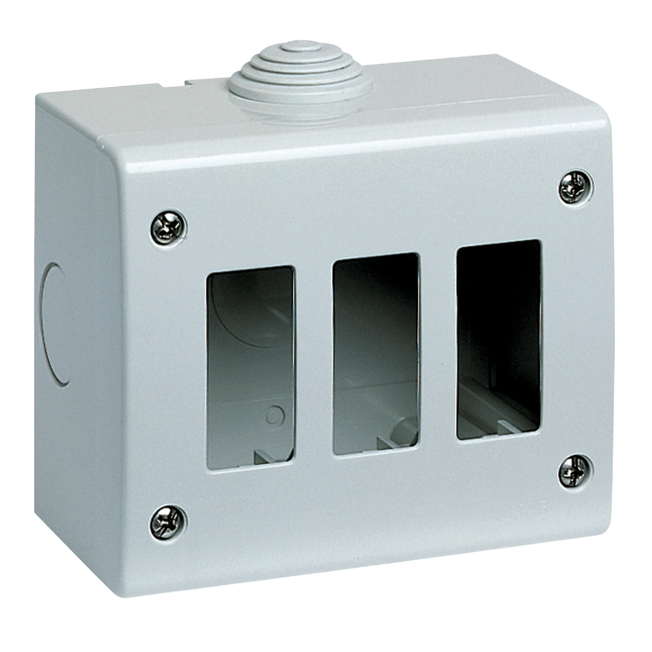 Vimar 3-Module IP40 Surface Enclosure, For 8000 Standard Modules — Quality Boat Parts