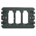 Vimar 8000 Series 3-Module Mounting Frame, For 09968 09973 09974 Boxes, Flush or Surface Mount, With Screws — Quality Boat Parts