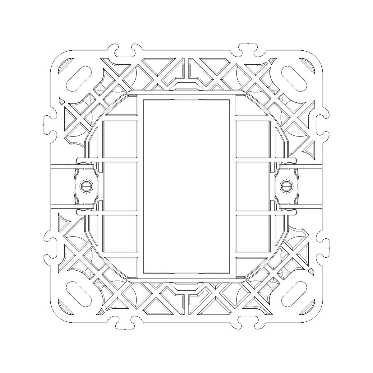 Vimar Plana 1-Module Mounting Frame with Claws, For 60 mm Flush-Mount Boxes — Quality Boat Parts