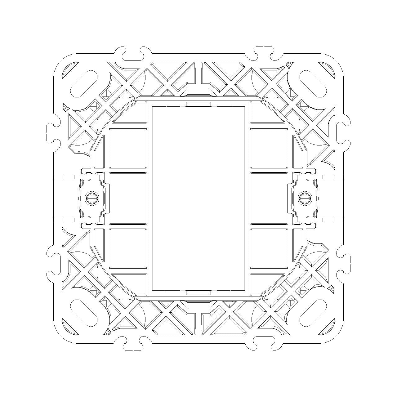 Vimar Plana 1-Module Mounting Frame with Claws, For 60 mm Flush-Mount Boxes — Quality Boat Parts