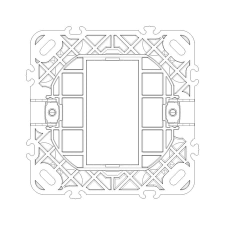 Vimar Plana 1-Module Mounting Frame with Claws, For 60 mm Flush-Mount Boxes — Quality Boat Parts