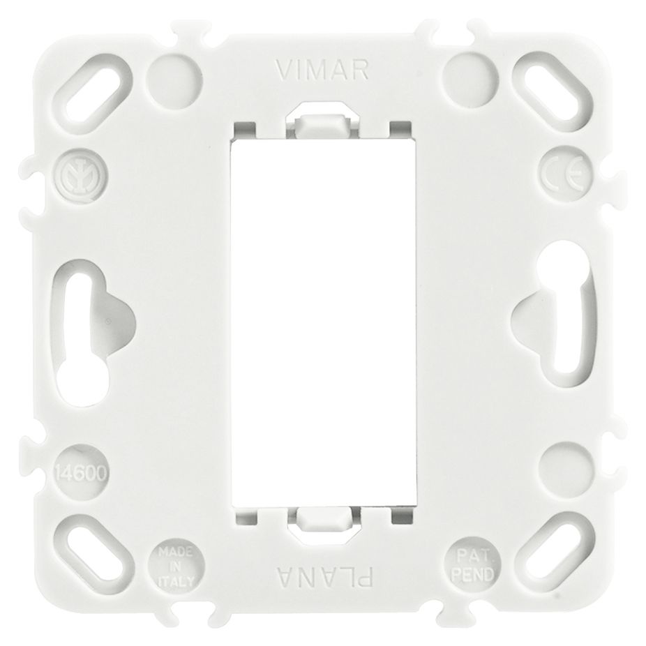Vimar Plana 1-Module Mounting Frame, Without Screws, for 60 mm Fixing Centres or 56x56 mm Flush Mounting Boxes — Quality Boat Parts
