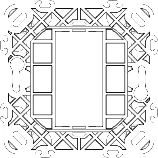 Vimar Plana 1-Module Mounting Frame, Without Screws, for 60 mm Fixing Centres or 56x56 mm Flush Mounting Boxes — Quality Boat Parts