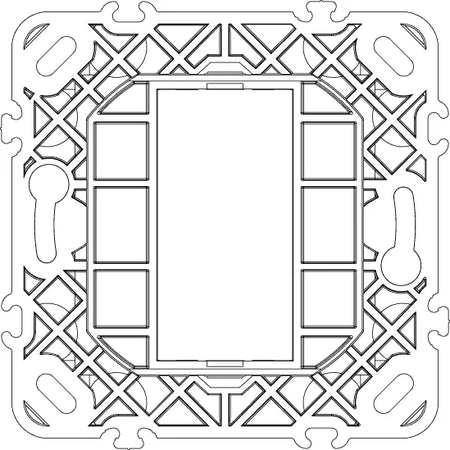 Vimar Plana 1-Module Mounting Frame, Without Screws, for 60 mm Fixing Centres or 56x56 mm Flush Mounting Boxes — Quality Boat Parts
