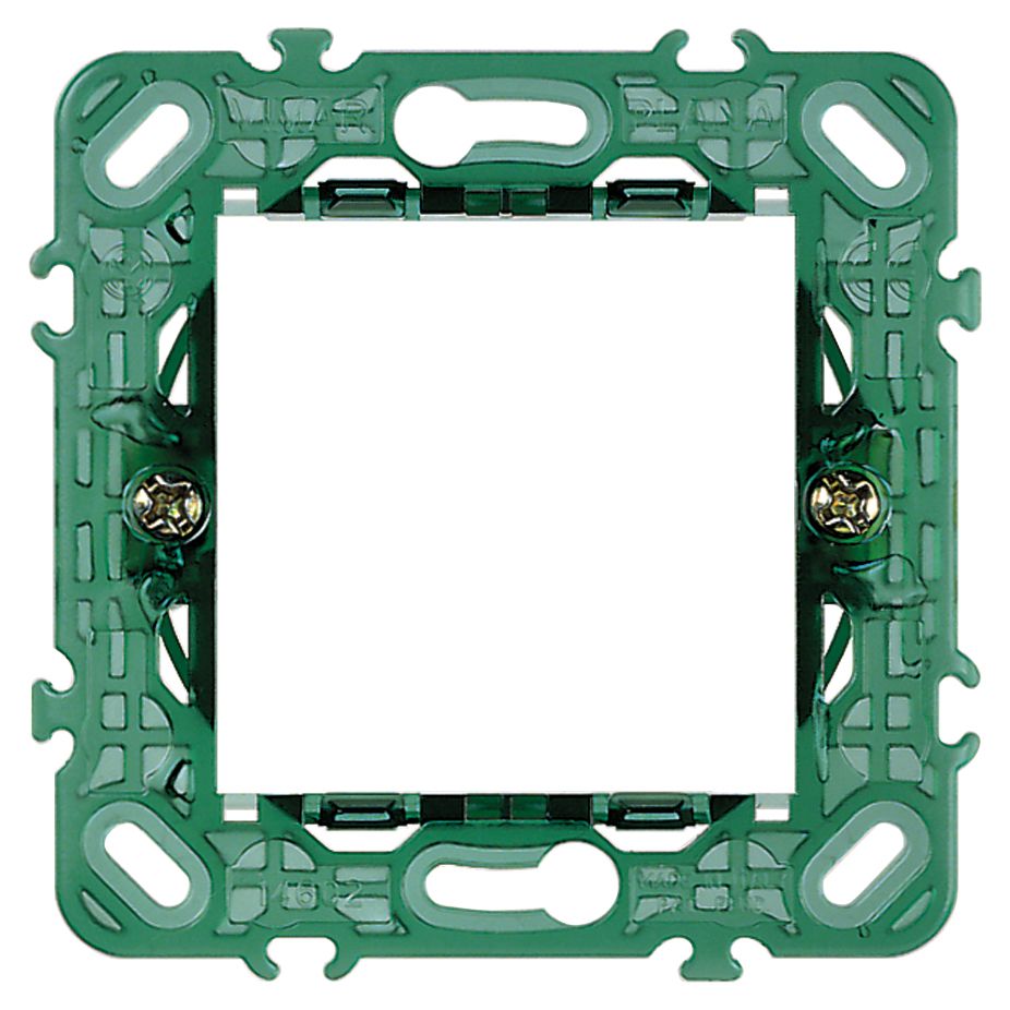Vimar PLANA 2-Module Mounting Frame, For Ø 60 mm Mounting Boxes, 71 mm Centers, With Claws — Quality Boat Parts