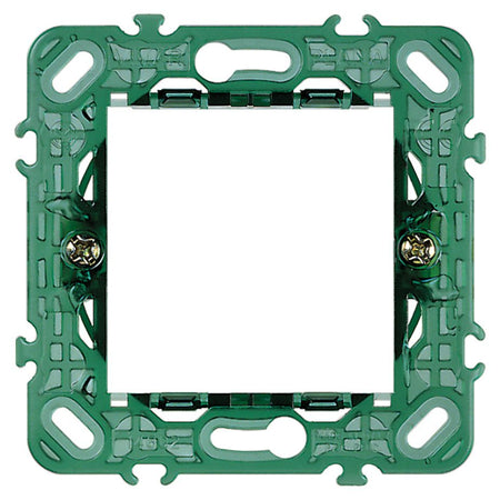 Vimar PLANA 2-Module Mounting Frame, For Ø 60 mm Mounting Boxes, 71 mm Centers, With Claws — Quality Boat Parts