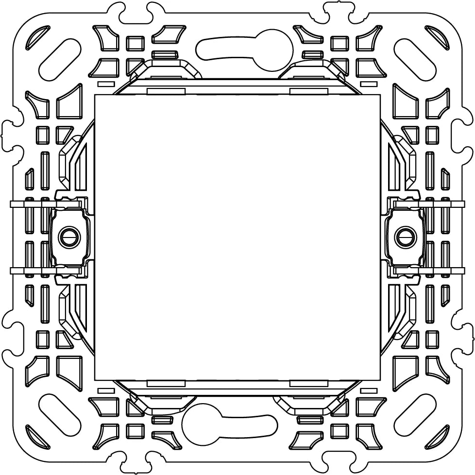 Vimar PLANA 2-Module Mounting Frame, For Ø 60 mm Mounting Boxes, 71 mm Centers, With Claws — Quality Boat Parts