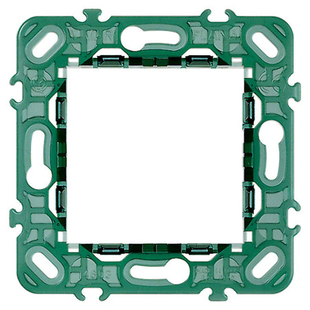 Vimar PLANA 2-Module Mounting Frame, For 60 mm Fixing Centres or 56x56 mm Mounting Boxes, 71 mm Centre Distance, Without Screws — Quality Boat Parts