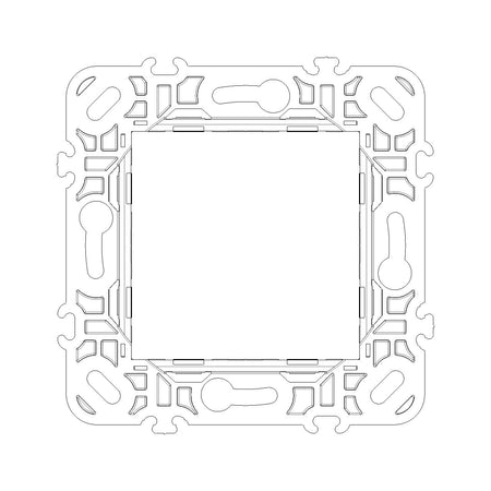Vimar PLANA 2-Module Mounting Frame, For 60 mm Fixing Centres or 56x56 mm Mounting Boxes, 71 mm Centre Distance, Without Screws — Quality Boat Parts