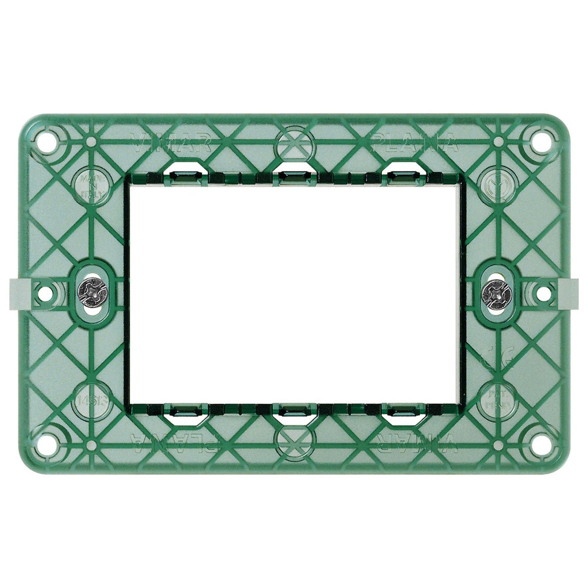 Vimar PLANA 3-Module Mounting Frame, For 3-Module Mounting Boxes, With Screws, Flush-Mounted — Quality Boat Parts