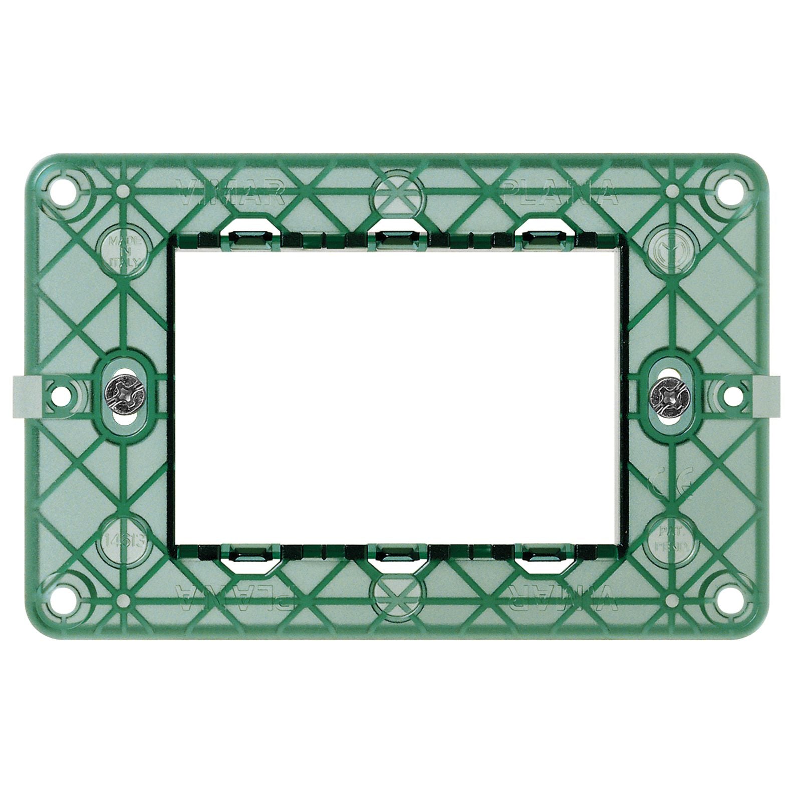 Vimar PLANA 3-Module Mounting Frame, For 3-Module Mounting Boxes, With Screws, Flush-Mounted — Quality Boat Parts