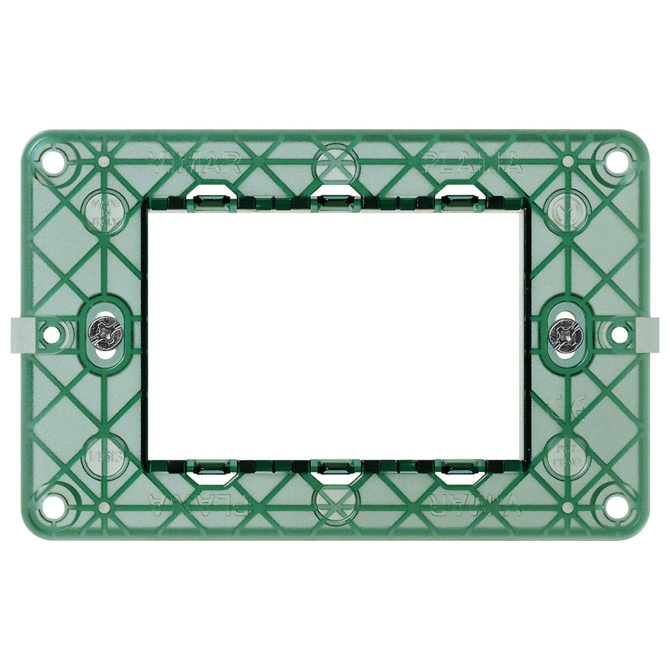 Vimar PLANA 3-Module Mounting Frame, For 3-Module Mounting Boxes, With Screws, Flush-Mounted — Quality Boat Parts