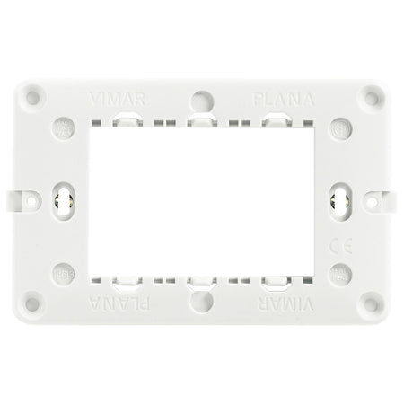 Vimar PLANA 3-Module Mounting Frame, For 3-Module Mounting Boxes, With Screws, Flush-Mounted — Quality Boat Parts