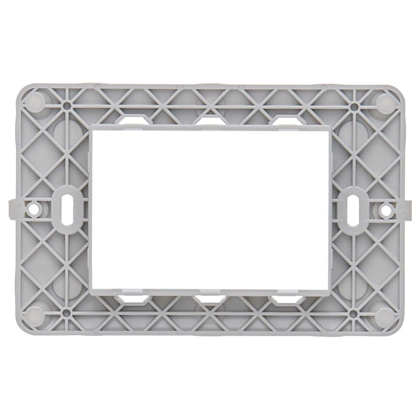 Vimar PLANA 3-Module Mounting Frame, For 3-Module Mounting Boxes, With Screws, Flush-Mounted — Quality Boat Parts