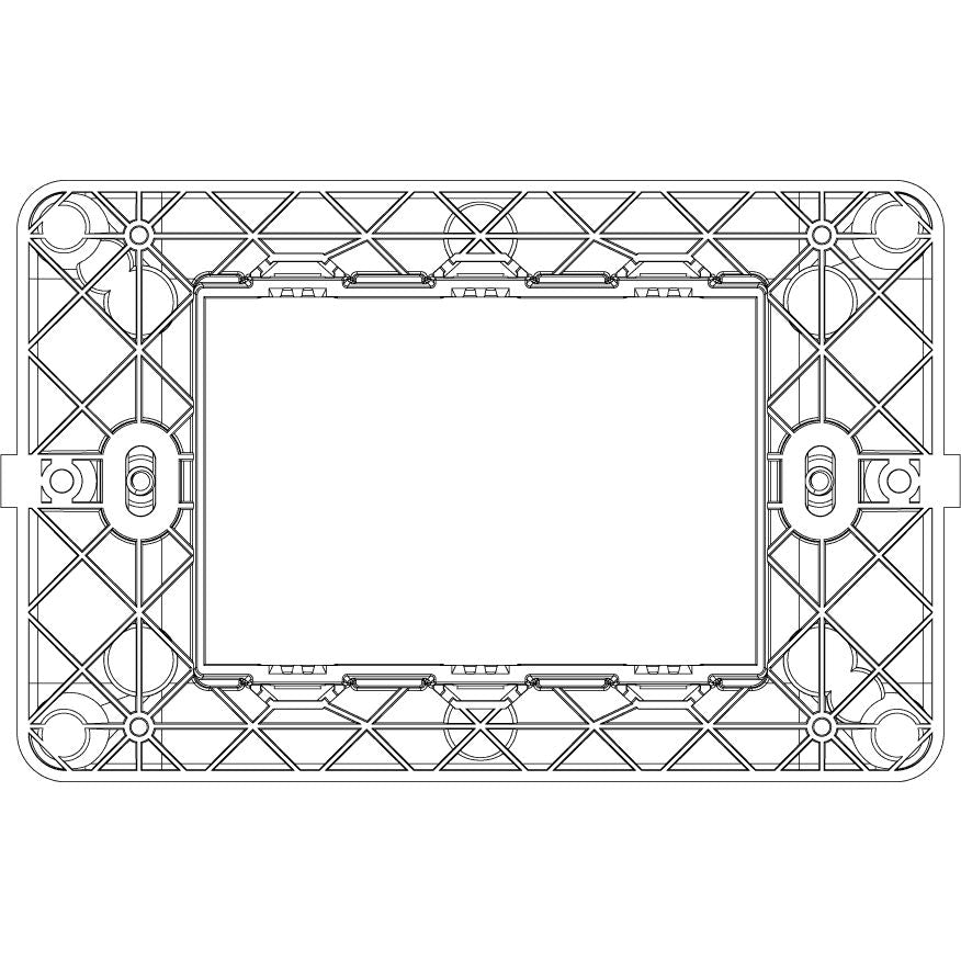 Vimar PLANA 3-Module Mounting Frame, For 3-Module Mounting Boxes, With Screws, Flush-Mounted — Quality Boat Parts