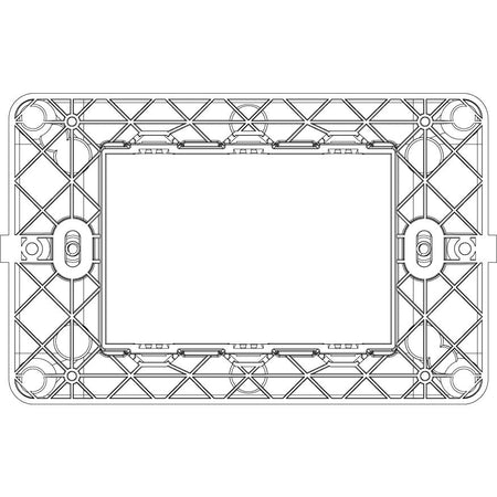 Vimar PLANA 3-Module Mounting Frame, For 3-Module Mounting Boxes, With Screws, Flush-Mounted — Quality Boat Parts