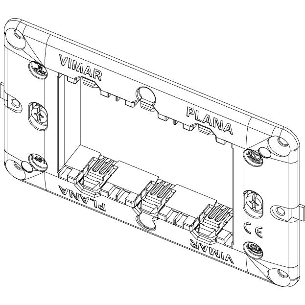 Vimar PLANA 3-Module Mounting Frame, For 3-Module Mounting Boxes, With Screws, Flush-Mounted — Quality Boat Parts