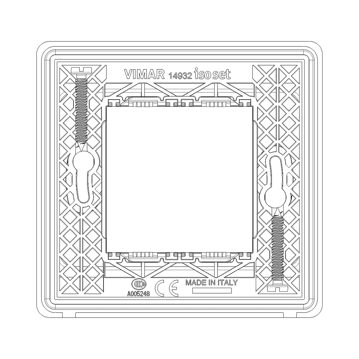 Vimar 2-Module IP55 Cover Plate, For Eikon and Plana Series, With Screws, 60 mm Mounting Boxes — Quality Boat Parts