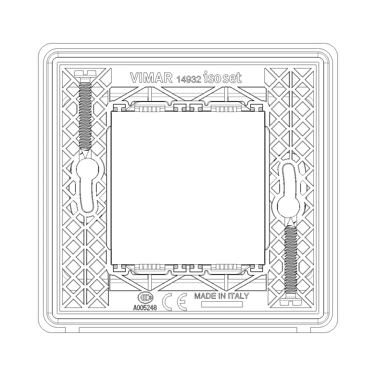 Vimar 2-Module IP55 Cover Plate, For Eikon and Plana Series, With Screws, 60 mm Mounting Boxes — Quality Boat Parts